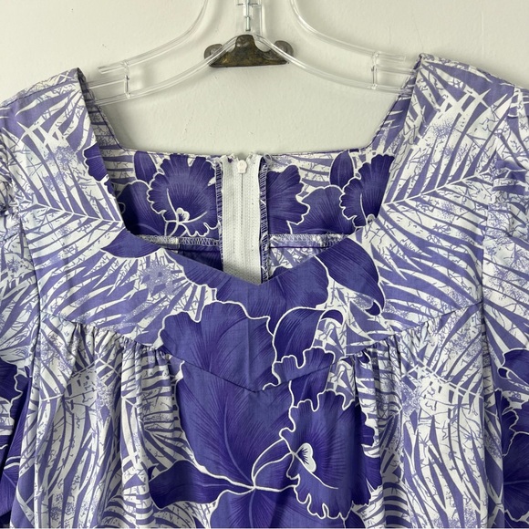 Royal Creations Hawaiian Purple Floral Maxi Dress - Picture 8 of 8